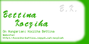 bettina kocziha business card